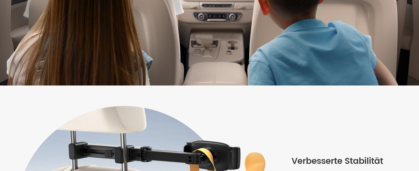 Тримач для планшету Lamicall у автомобільну підголівник - надійне кріплення, сумісний з iPad, smartphone, Switch, Samsung Tab (4.7-13 дюймів)