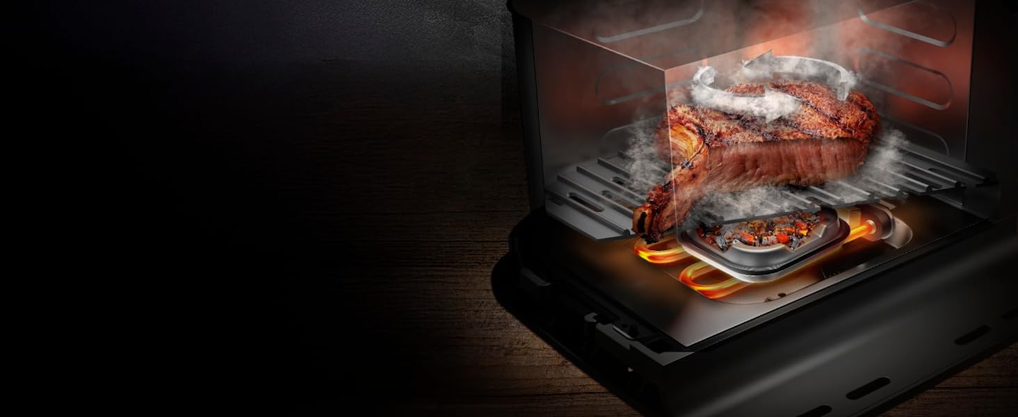 Фритюрниця-аерогриль Cecotec Cecofry & Grill Smokin' 6500 Plus 6.5л, 2200 Вт, з димогенератором, 10 програм, чорна