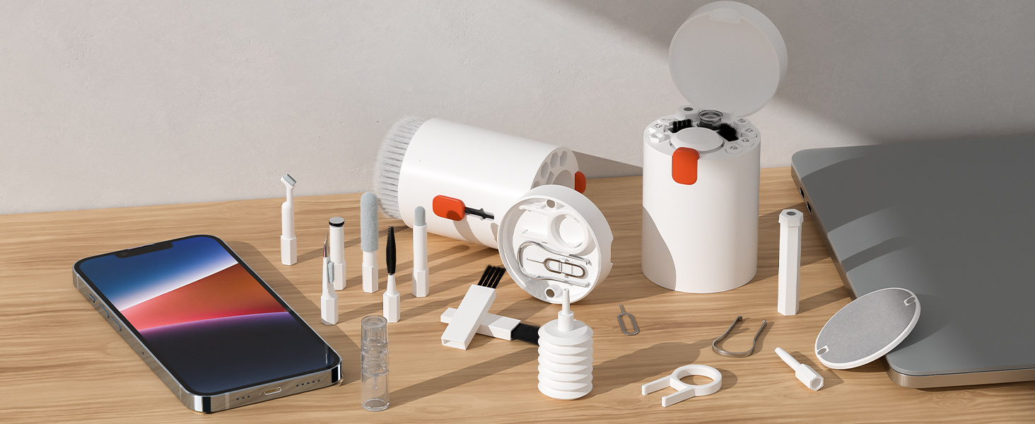 Набір для чищення гаджетів 20 в 1: клавіатура, навушники, камера, монітор, телефон. З щіткою та стилусом.