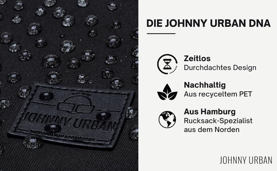 Жіночий рюкзак Johnny Urban Mia, чорний, 7 л, водонепроникний, з відділенням для ноутбука, з переробленого PET
