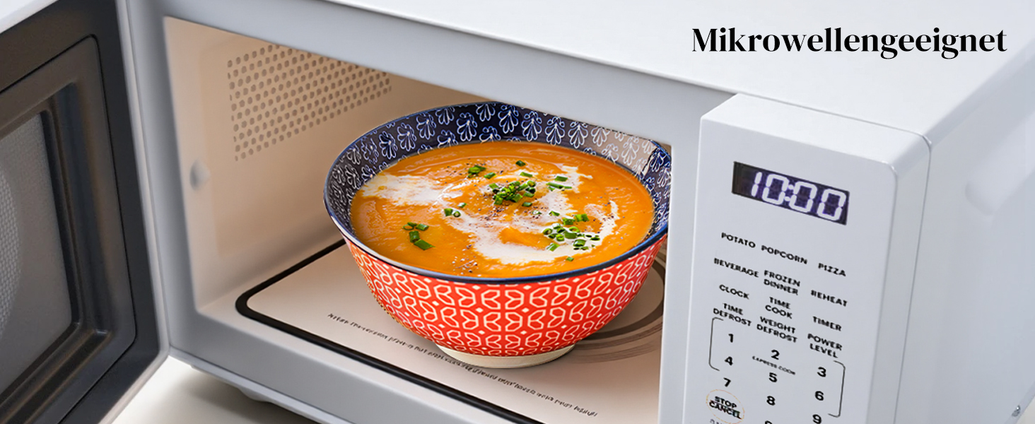 Набір мисок DOWAN 6 шт., 680 мл, для мюслі, супу, салату, сніданку, обіду, святковий набір, квітковий дизайн