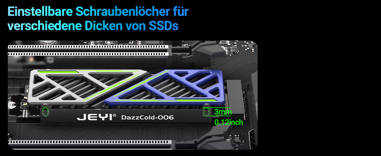 Радіатор охолодження для SSD M.2 JEYI, мідні ребра з алюмінієвою рамкою, пасивне охолодження, Finscold – 1.7 мм (Dazzcold006)