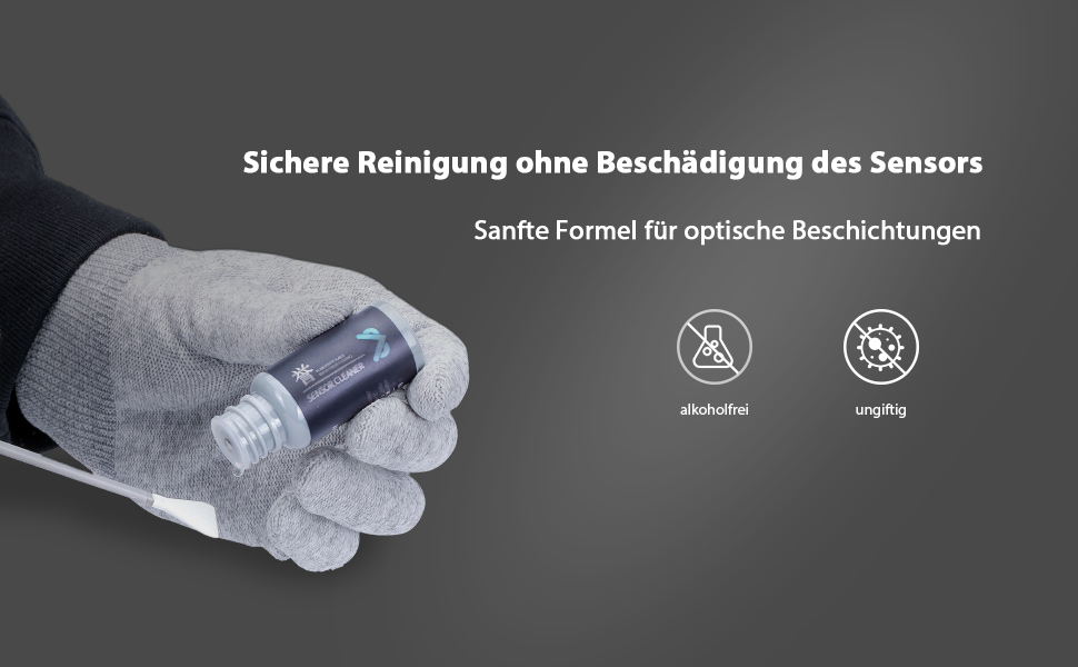 Набір для чищення сенсора камери VSGO 12 шт. з розчином 10 мл, сухими стікерами для CCD/CMOS, для Nikon, Sony (16 мм з очисником)