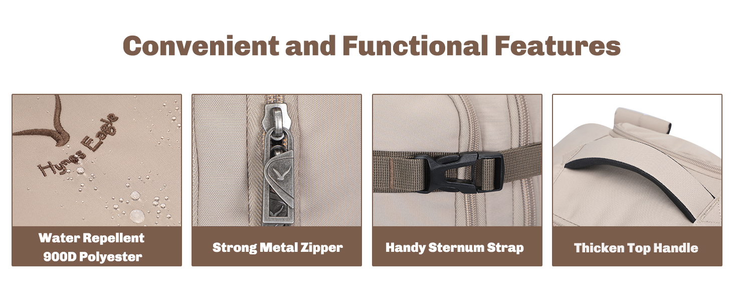 Рюкзак-валіза Hynes Eagle 42L з колесами для подорожей та бізнесу, 54x35x23 см, блакитний, 2024.