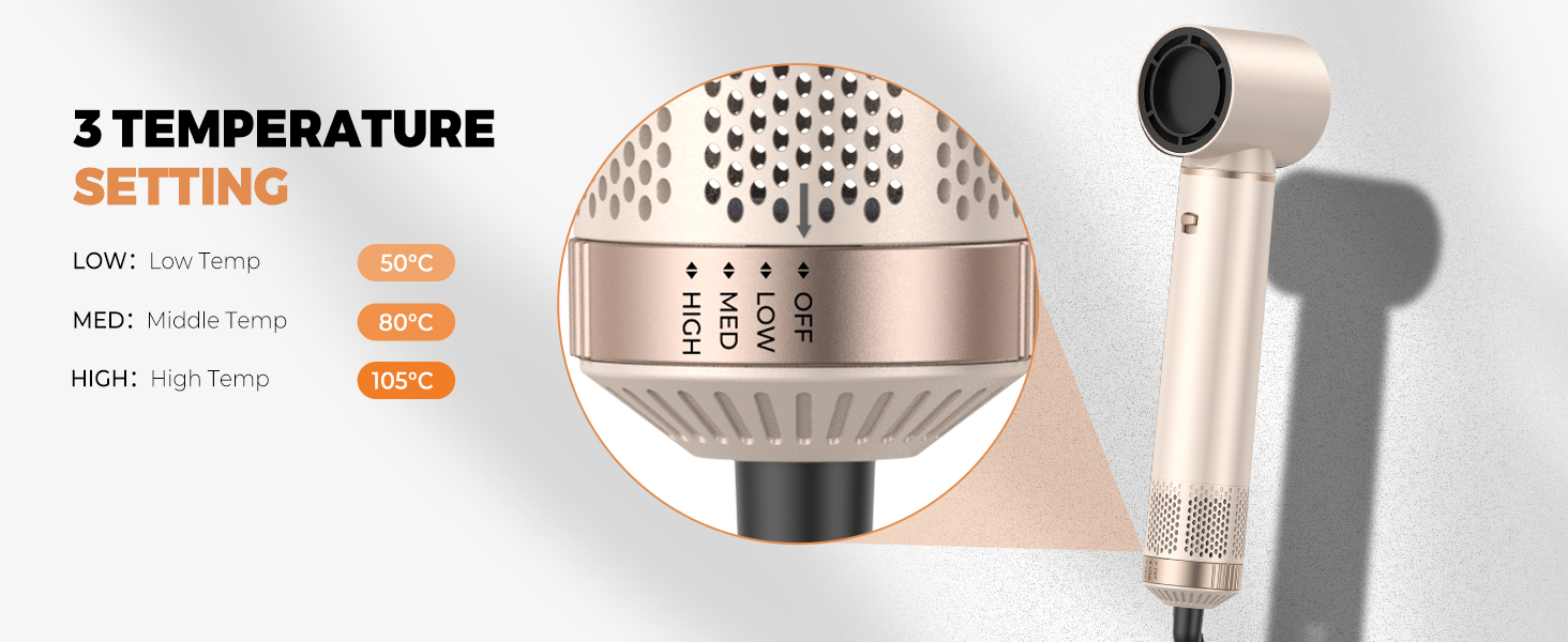 OKWRAP Haarstyler 5-в-1: Airbrush, фен, плойка, браш для волосся. Набір для укладки, випрямлення, створення об'єму та локонів. Золотий/Срібний колір