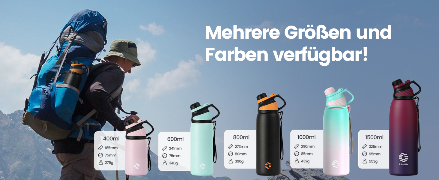 Фляга спортивна Fjbottle Edelstahl 1 л темно-синя з магнітною кришкою, BPA-free. Термофляга для школи, фітнесу, води, газованих напоїв