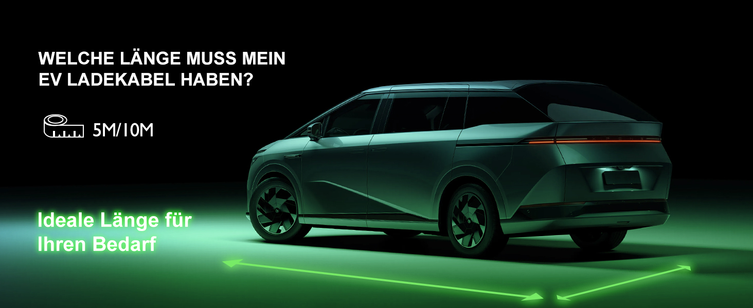 Кабель для зарядки електромобіля Type 2 (22kW, 32A, 5M) з варіатором напруги 3-фазний, з сумкою, для Tesla, e-Golf, ID.3, i3 (TÜV/CE/IP65)