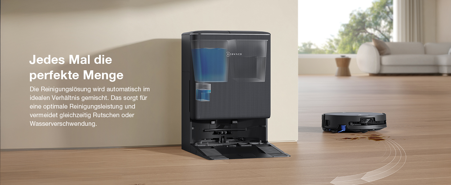 Робот-пилосос з функцією вологого прибирання ECOVACS T90 PRO Omni, 30 000 Па, PowerBoost, чорний