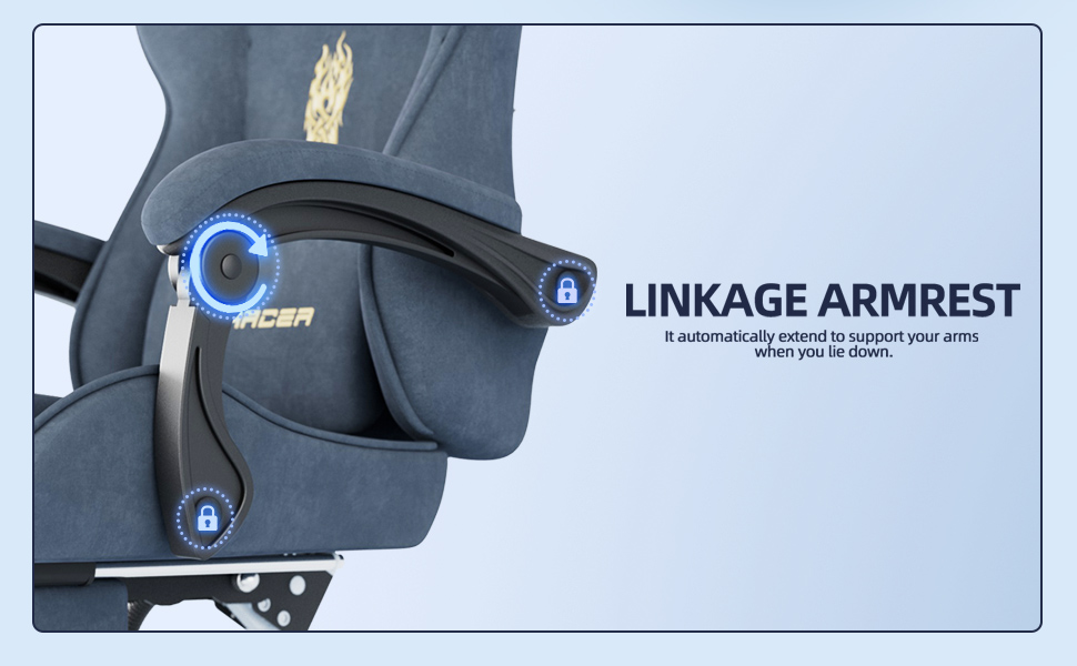 Геймерське крісло Ferghana Ergonomisch LW210: Сіре, з підголівником, підтримкою спини, підлокітниками та підставкою для ніг