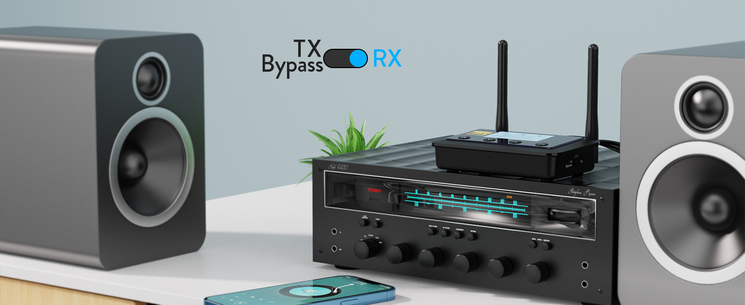 HiFi Bluetooth адаптер 1Mii B03Pro+ (Трансмітер та Ресивер) з підтримкою LDAC для телевізора та стереосистем