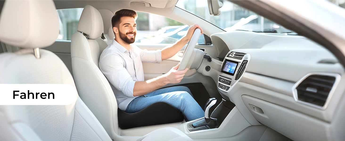 Ортопедична подушка для сидіння AUVON Kontur: для спини, куприка, ішіасу. Ергономічна подушка для офісу, авто, дому. З піною з пам'яті.