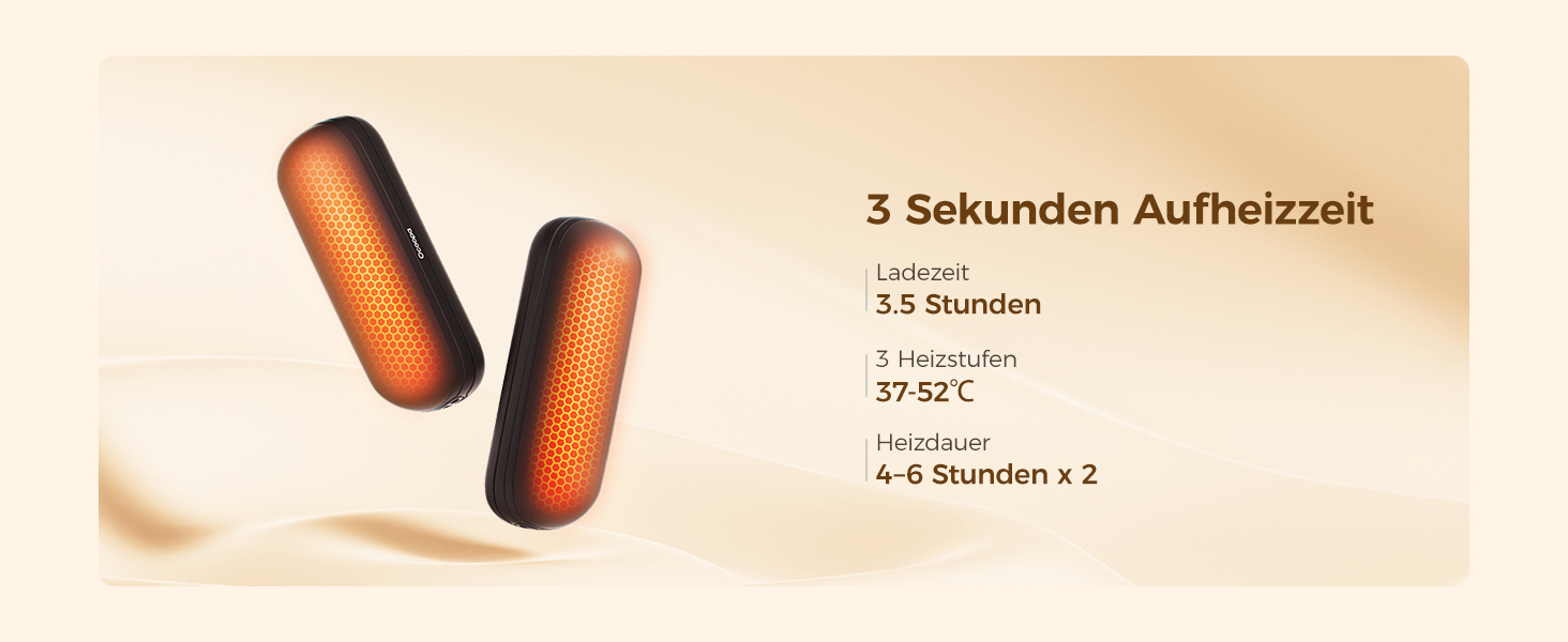 Грілки для рук OCOOPA UT2S Mini, 5200mAh, 2 шт. Магнітні електричні грілки для рук, багаторазові, для кемпінгу та міста