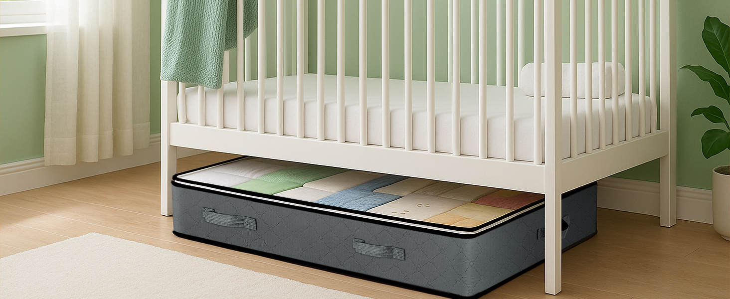 Коробка для зберігання під ліжко Flow Fire, 90L, 4 шт., з кришкою, складна, для постільної білизни та одягу