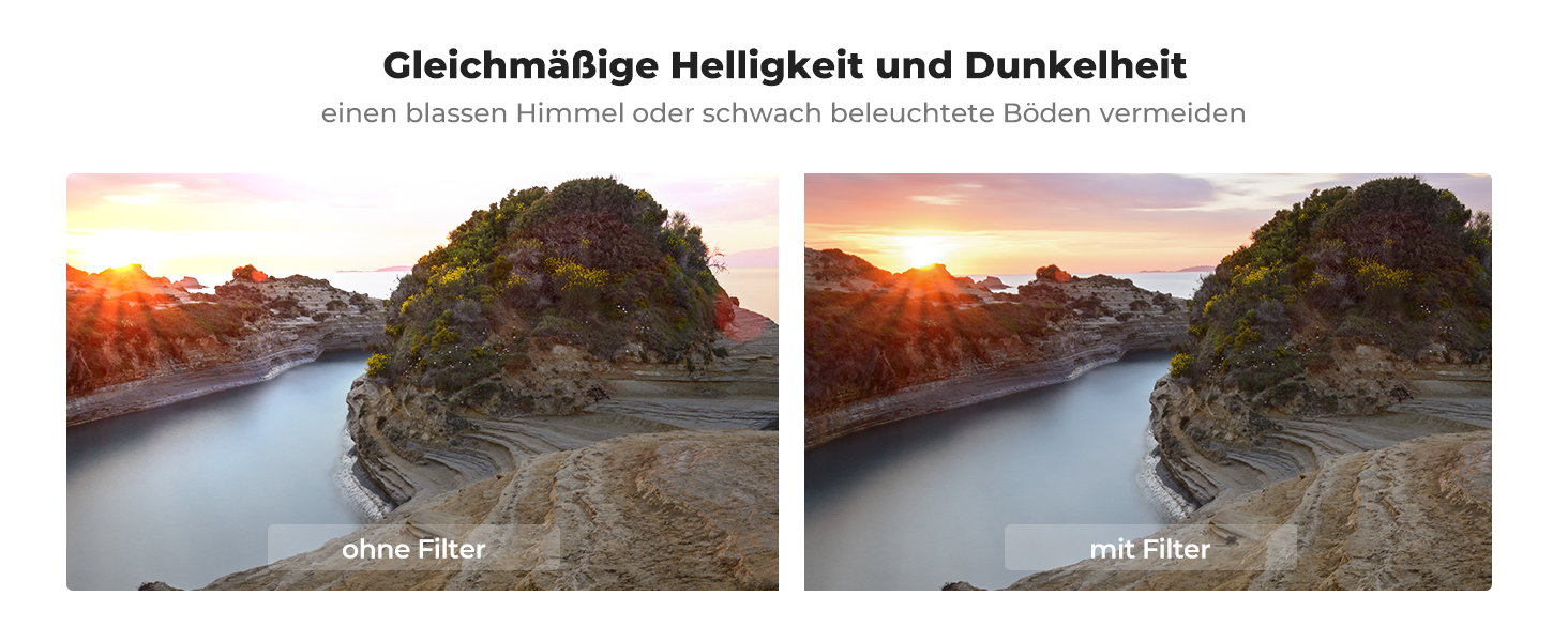 Фільтр градієнтний K&F Concept Nano-X 58mm Soft GND8 ND0.9 (3 стопи, 12.5%) - сірий