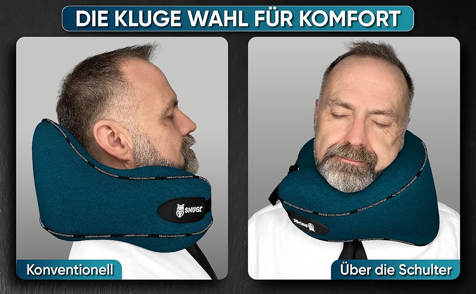 Подушка для шиї SNUGL з піною з пам'яті, миюча та регульована | М'яка подушка для подорожей на літаку, в авто та в дорогу | Подушка-викрутка для шиї, Neck Travel Pillow (дорослий, маленький, блакитно-зелений)