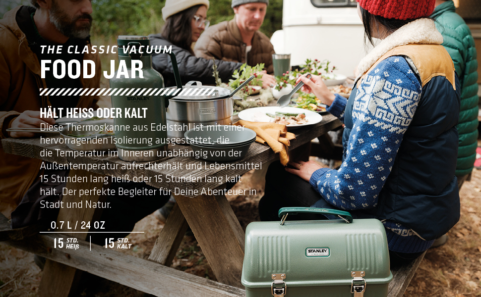 Термоконтейнер Stanley Classic Legendary 709 мл, нержавіюча сталь, зелений, BPA-Free, 15 год, для їжі