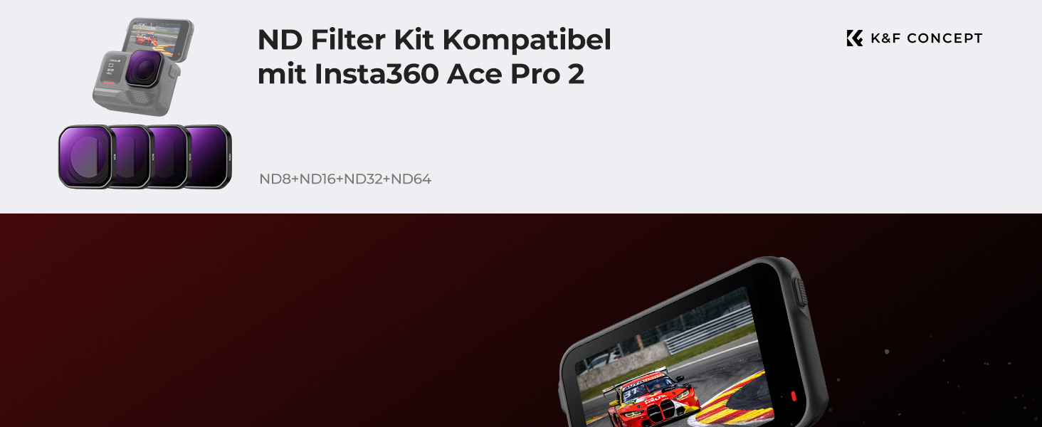 Фільтр NDPL K&F Concept для Insta360 Ace Pro 2 - Набір нейтральних та поляризаційних фільтрів (ND8+ND16+ND32+ND64)