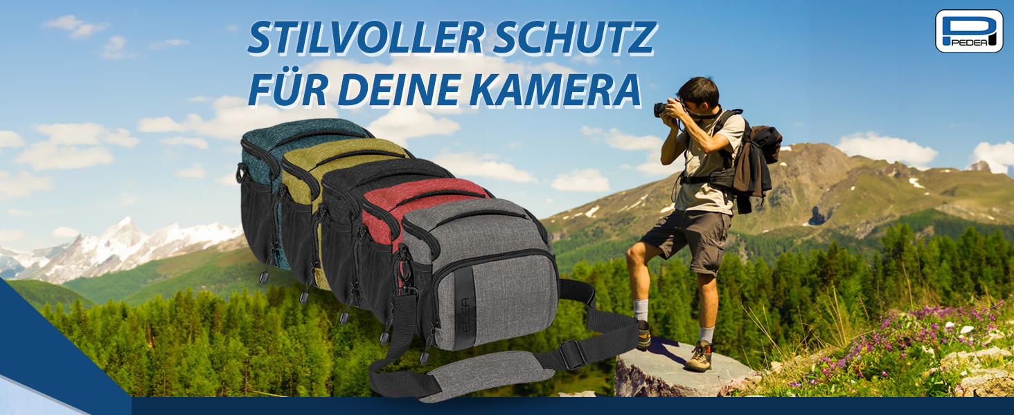 Сумка для DSLR-камери PEDEA: стильна фотосумка з водонепроникним чохлом (сіра)