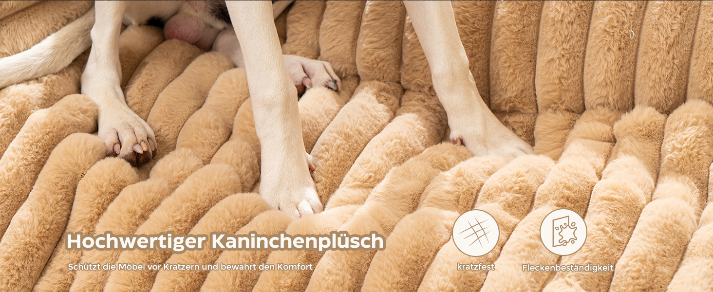 М'яке собаче ліжко Avont з підкладкою, ковдрою для собак та котів, знімний та пральний чохол, антиковзаюча підкладка, великий розмір (Коричневий, Large)