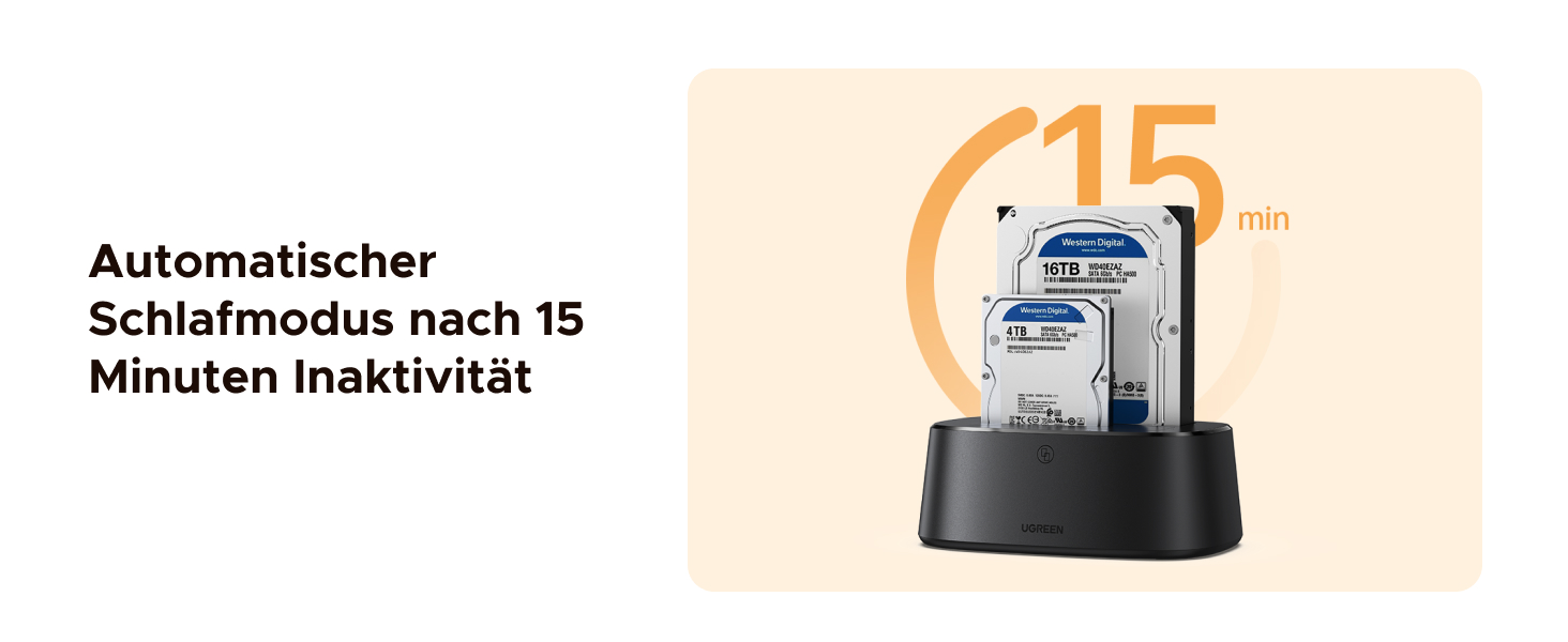 Док-станція для жорстких дисків UGREEN Dual Bay USB 3.0 5Gbps з функцією офлайн-клонування