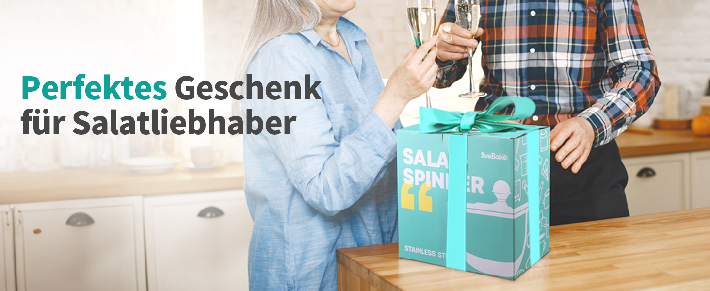 Салатниця-центрифуга 5л з нержавіючої сталі, з кнопкою стоп, без BPA, прозора кришка, отвір для зливу, антиковзаюча основа, чорна