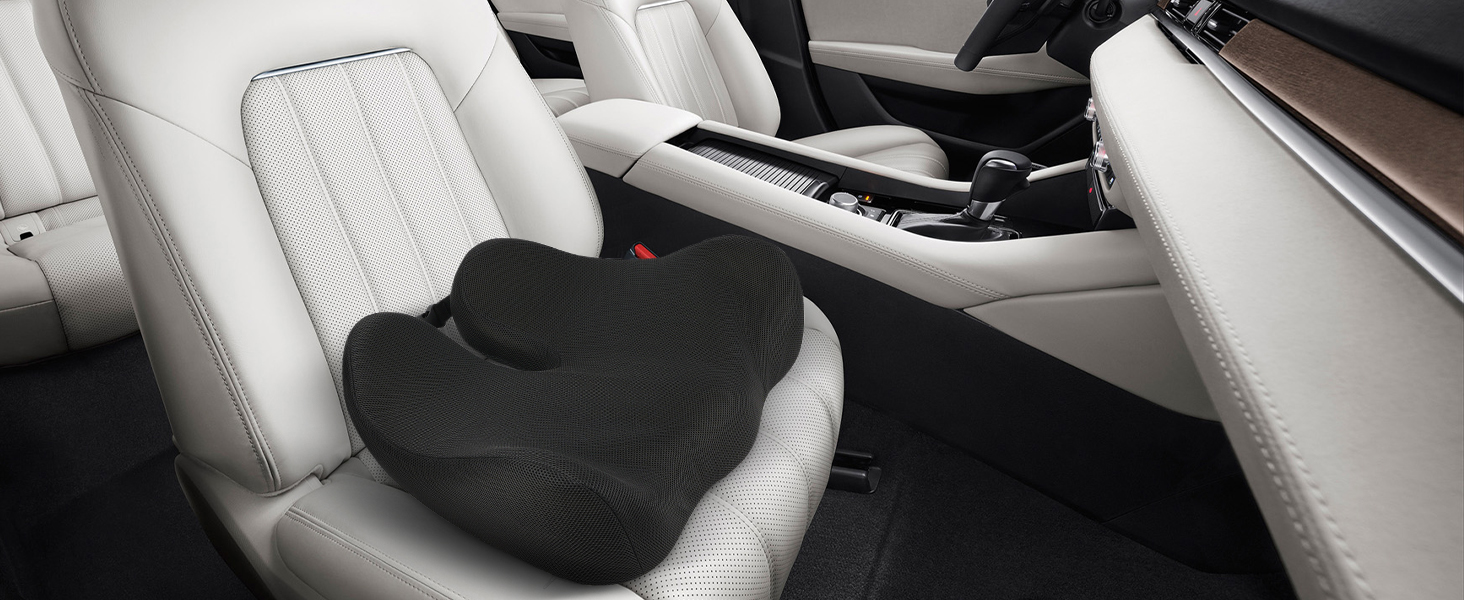 Ортопедична подушка для сидіння Feagar з memory foam - ергономічна подушка для офісного крісла, авто та дому - для полегшення болю в куприку при тривалому сидінні, неслизька (до 100 кг)