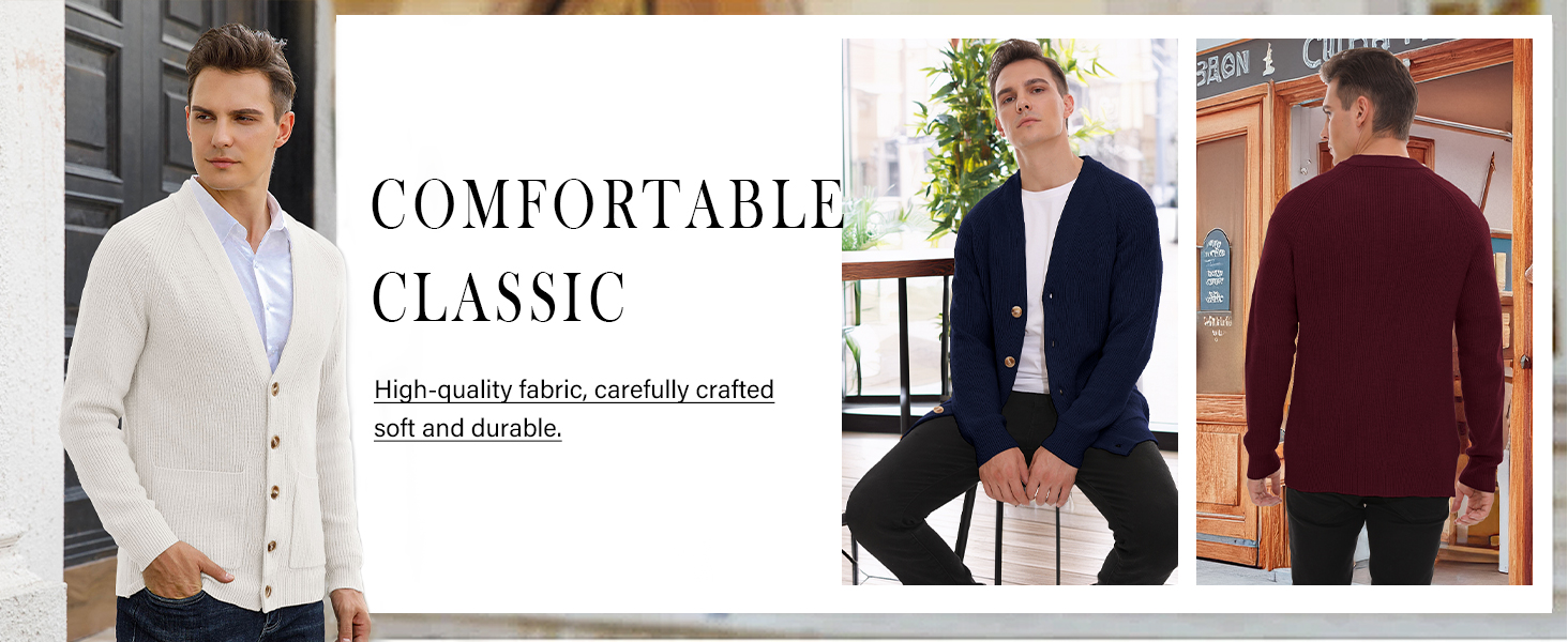 Чоловічий кардиган Sailwind з V-подібним вирізом та кишенями, бежевий, XL