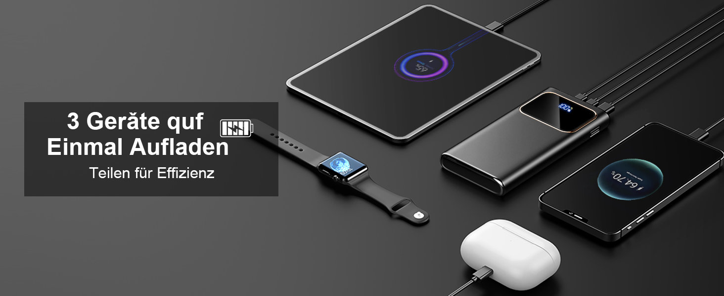 Power Bank 10000mAh з USB-C, 22,5W PD3.0 та QC4.0, для iPhone, Android, LED-індикатор