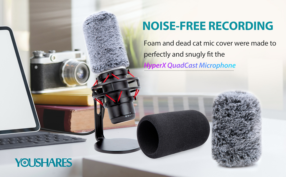 Кріплення для мікрофона YOUSHARES, сумісне з HyperX QuadCast, металева клямка, поп-фільтр, підставка для стрімінгу