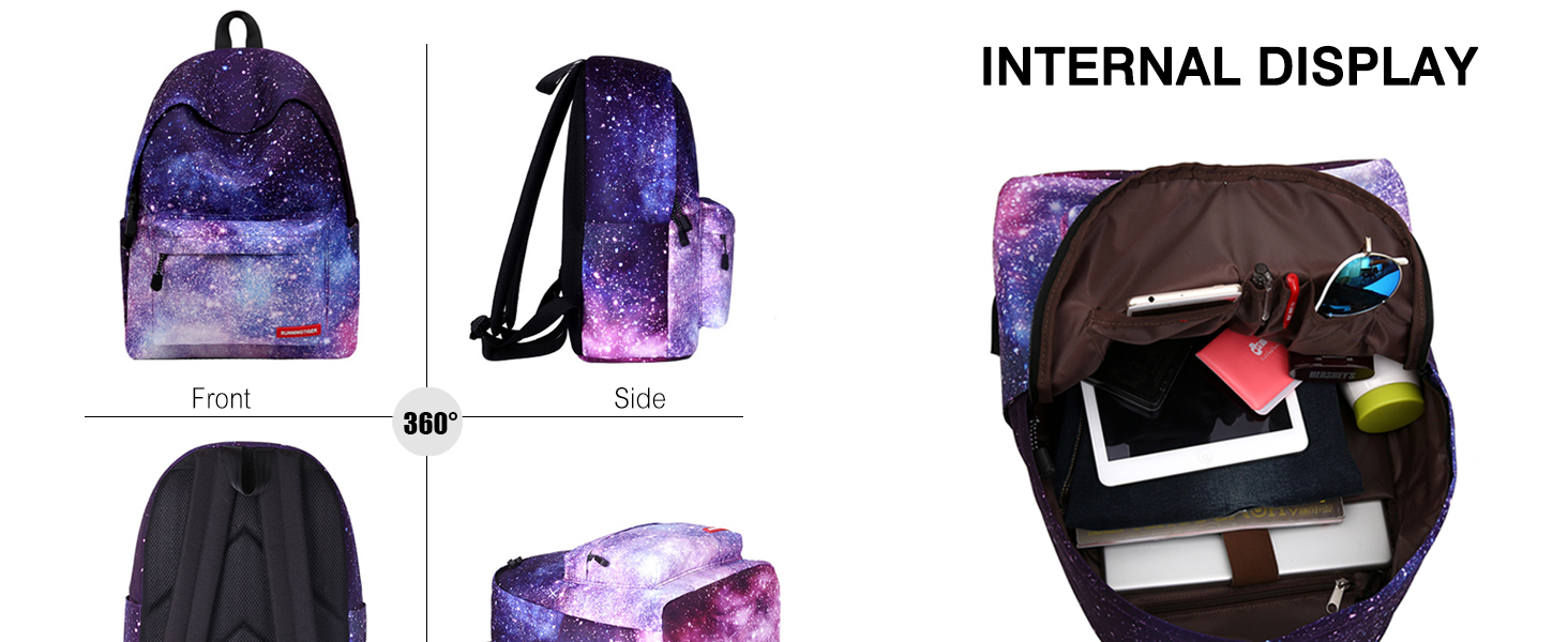 Шкільний рюкзак FANDARE Galaxy для хлопчиків та дівчаток з пеналом, 14-дюймовий відділ для ноутбука, зелений, для підлітків та дітей