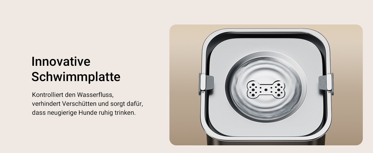 Миска для собак DownyPaws без облизування, 3L, з нержавіючої сталі 304, чорна. Запобігає розбризкуванню, підходить для дому та вулиці, зберігає чистоту.