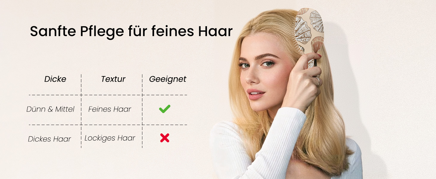 Щітка для волосся AIMIKE без заплутування, розпушувач з м'якими щетинками, безболісна розпушувальна щітка для складних вузлів, особливо делікатна до тонкого волосся, ідеальна для догляду за шкірою голови та масажу LuxeSilk, подушечка-щітка (щітка з подушечкою у вигляді мушлі)