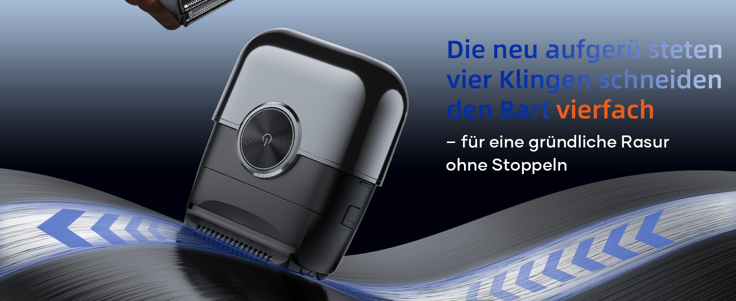 Електробритва чоловіча Kensen Mini Foil Shaver з USB-C зарядкою, водонепроникна, для сухого гоління бороди та обличчя, срібляста