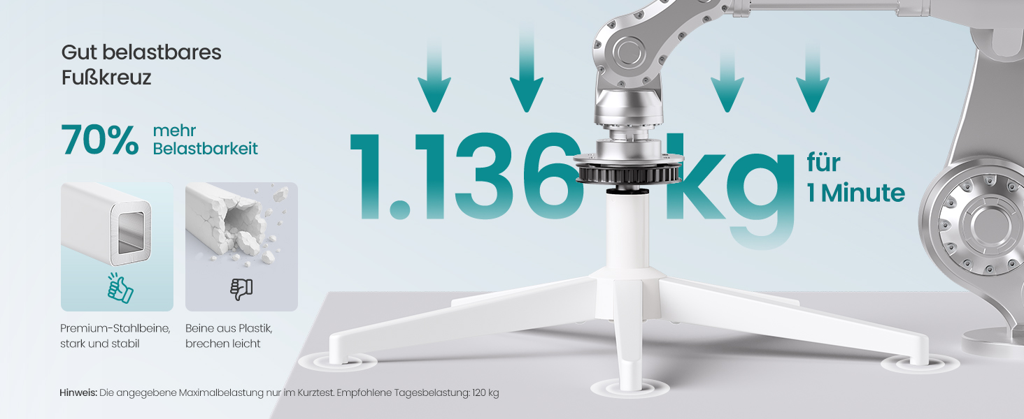 Офісний стіл SONGMICS, ергономічне крісло з регульованою спинкою, підлокітниками та підголівником, до 150 кг, сірий (OBN088B01)