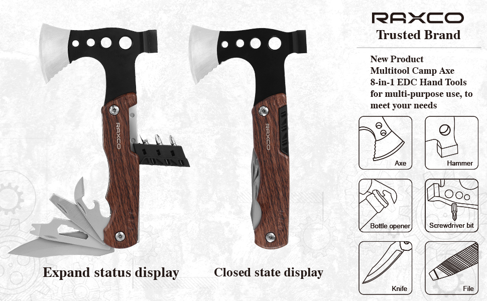 Мультитул RAXCO 8-в-1: пліер, інструмент для кемпінгу, подарунок для чоловіків, батька, друга