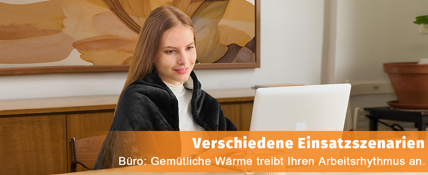 Електрична ковдра BOMOVA з автовимкненням, тепла та м'яка ковдра для дому, 10 режимів нагріву, таймер 5 годин, чорна, 130x180 см
