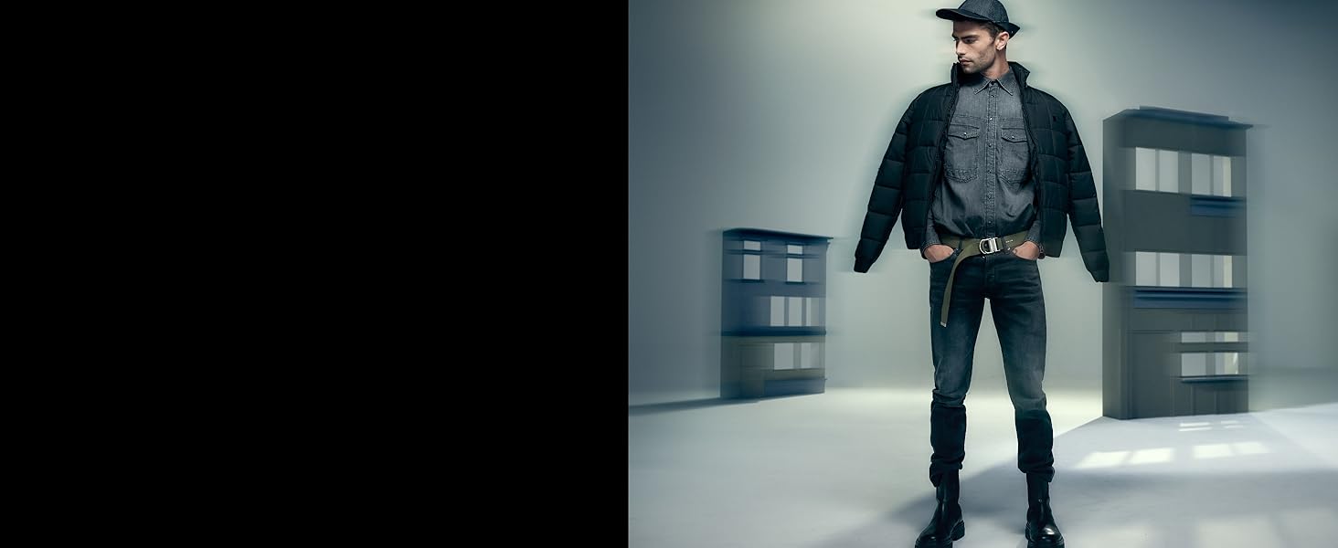 Джинси чоловічі G-Star 3301 Slim - вузькі, класичний синій колір