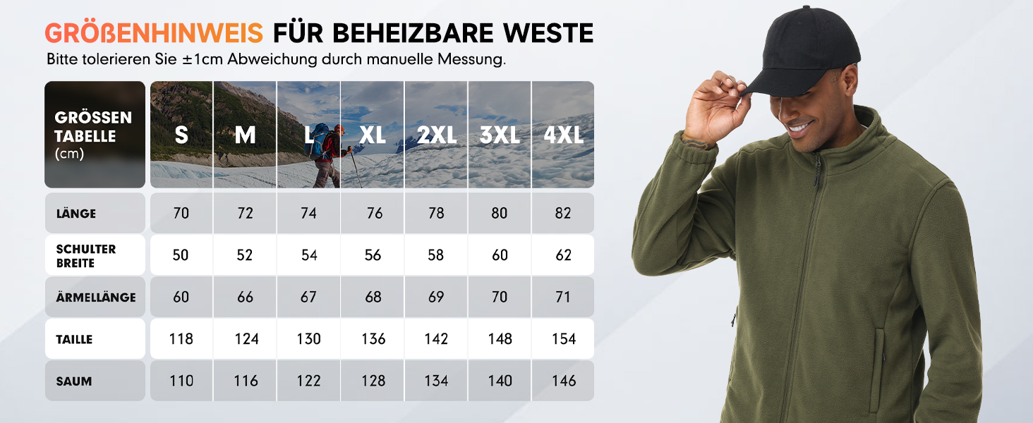 Обогрівальний жилет LABEWVI з акумулятором 10000mAh, чоловічий/жіночий, фліс Polar, USB, зелений