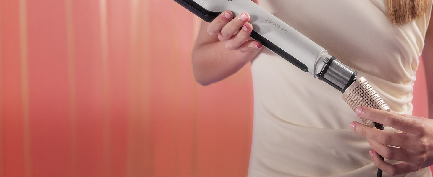 Випрямляч для волосся Cecotec AirLisse 2in1 ForceDry з функцією іонізації та холодного повітря, 1000 Вт, чорний