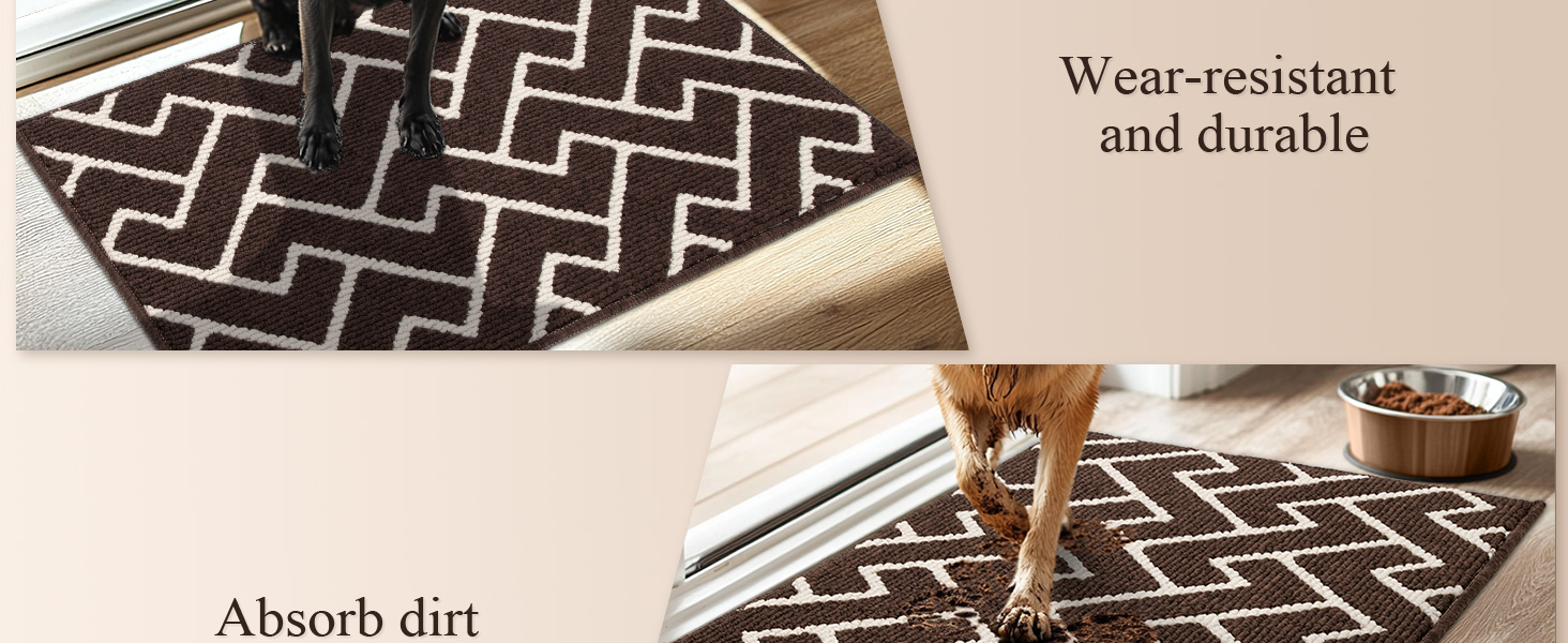 Килимок для дому Black 50x80 см, вологостійкий, антиковзаючий. Підходить для входу, коридору, саду, дому та тварин.