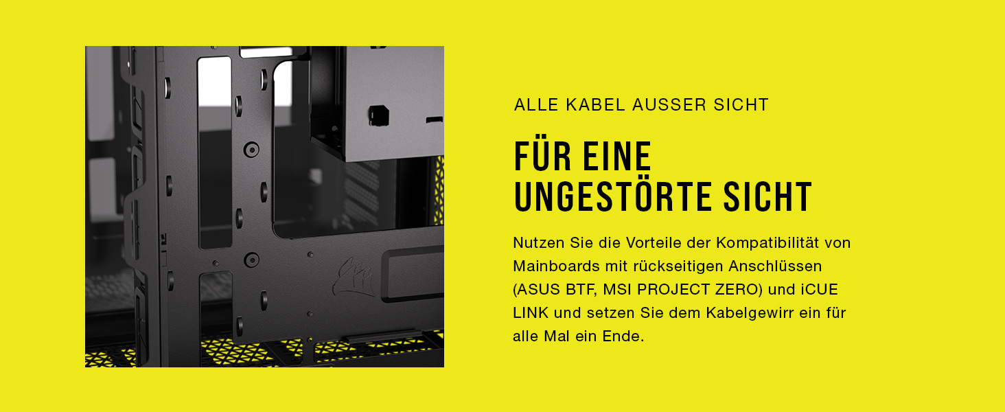 Корпус ПК CORSAIR 2500X mATX з двокамерним дизайном, чорний/горіх, сумісний з платами зворотного підключення, велика гнучкість охолодження, з загартованим склом