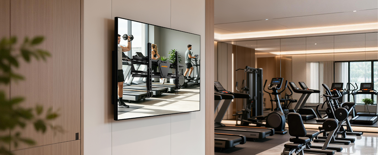 Настінний кронштейн для телевізора unho універсальний, нахильний, для LCD/LED/Plasma ТВ від 30 до 75 дюймів, VESA до 600x400 мм, навантаження до 40 кг