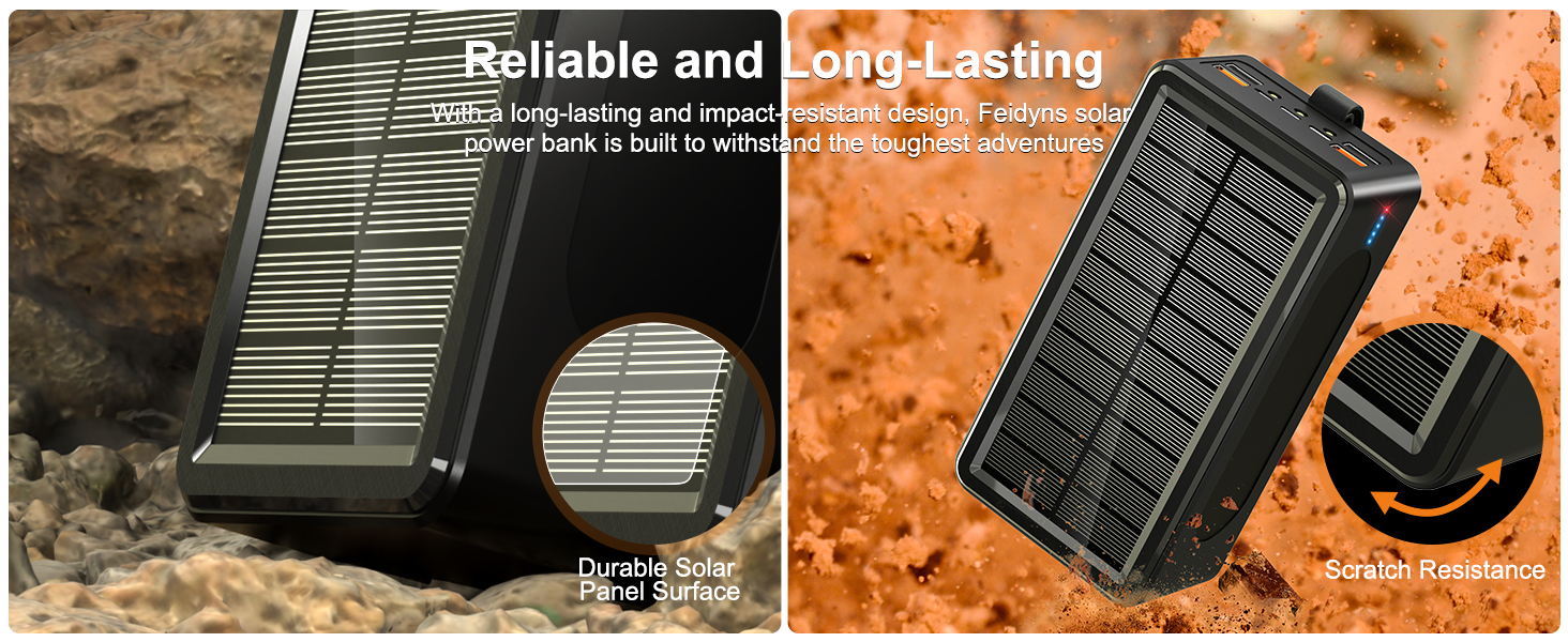 Портативний акумулятор 90000 mAh з сонячною панеллю, PD35W, QC 3.0, Wireless, USB-C, 6 виходів, LED дисплеєм, SOS ліхтарик для подорожей, кемпінгу, відпочинку на природі, чорний