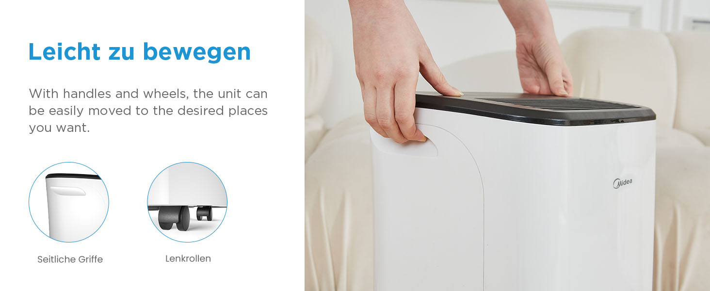 Зволожувач повітря Midea DF-20DEN7-WF, 20л/24г, 100м³, білий, з Wi-Fi, таймер 24г, бак 3л