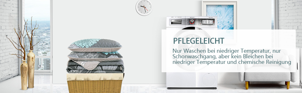 Покривало Tagesdecke WONGS BEDDING 220x240 см, зелене, квітковий дизайн, мікрофібра, комплект з 2 наволочками 48x75 см