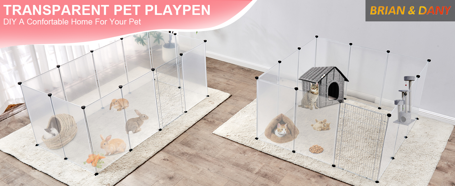 Клітка-загон для дрібних тварин Brian & Dany, 12 панелей, 180x90x75 см