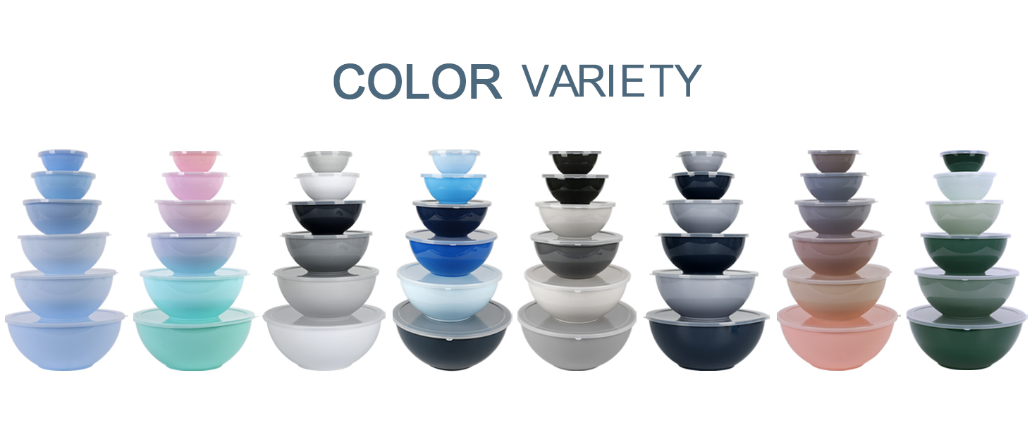 Набір міксерських чаш BoxedHome (12 шт.) з кришками, зелений. Зручні, багаторазові, неслизькі миски для салатів та змішування, з кришками, з пластику. Ідеально для кухні.