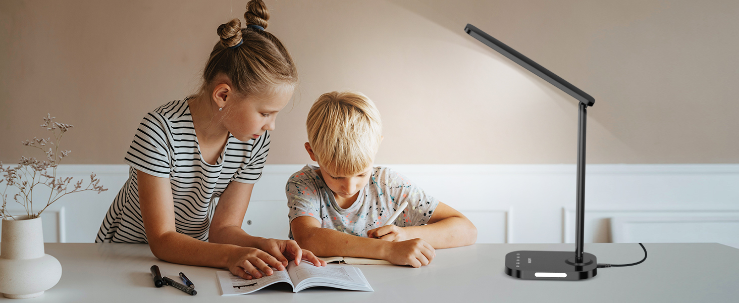 LED-лампа настільна LASTAR з USB-зарядкою, диммуванням, 5 режимами, таймером та нічним світлом