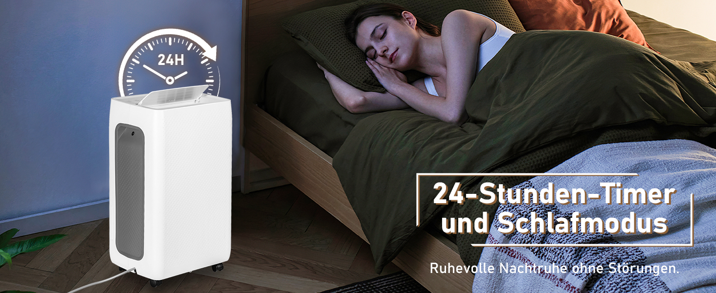 Електричний осушувач повітря Eulenke 26L для приміщень до 50м², 3 режими роботи, цифровий дисплей, знімний бак 4.3L та шланг, таймер 24г, тихий осушувач для підвалу, 26 л/день
