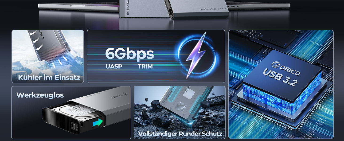 Зовнішній корпус для HDD/SSD ORICO 2.5